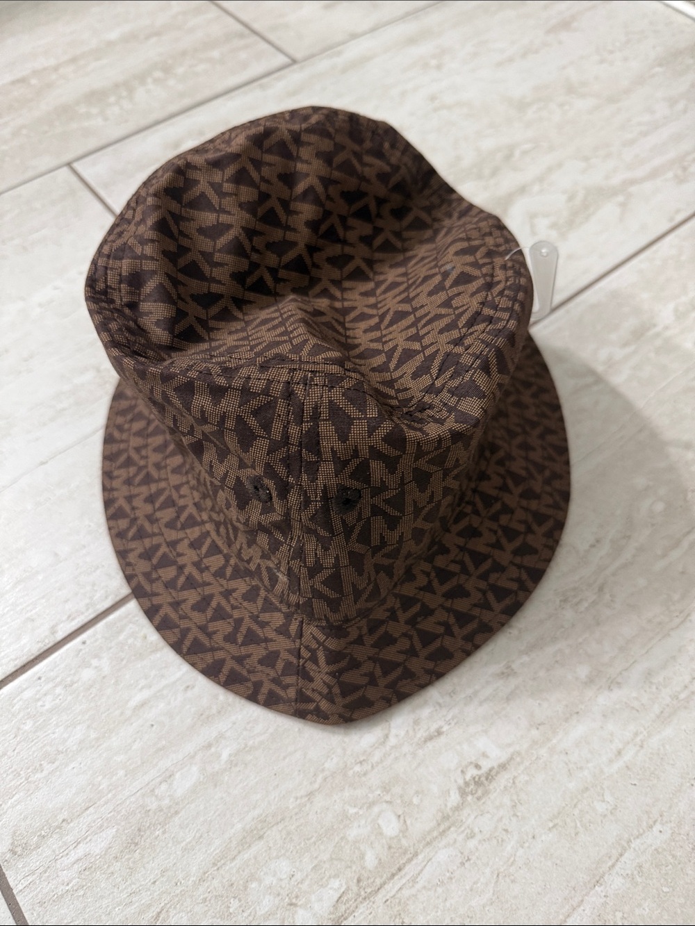 Michael Kors Brown Monogram Bucket Hat.. ladies size s/m.. nwt